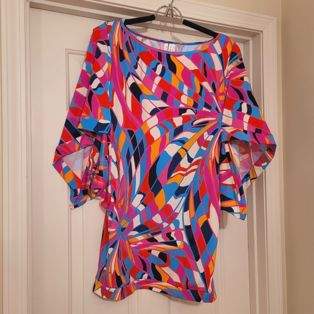 ❤️ NWT Trina Turk Rio Tunic Coverup Dress L